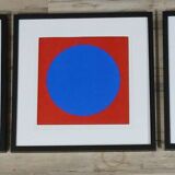 Vintage Optical Art Triptych - Victor Vasarely - 3 Frames 40x40cm