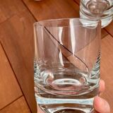 Verres en cristal 10 cm filet bleu Krosno