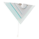 Muted green glass wall lamp with chrome metal accents, Memphis-style postmodern, 1990s