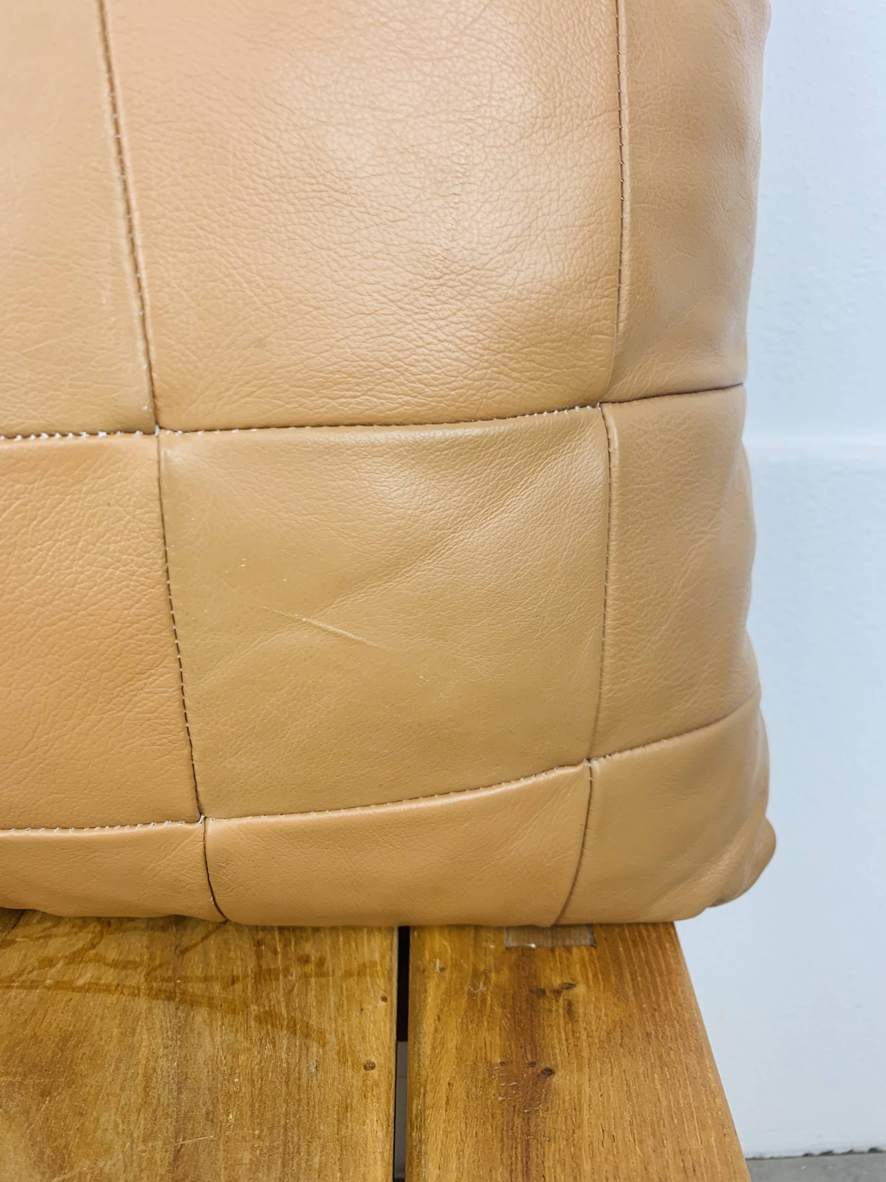 Vintage patchwork leather cushion