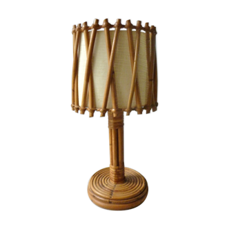 Lampe en rotin des années 60-70