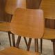 Set of 10 oak chairs from the 1960s.