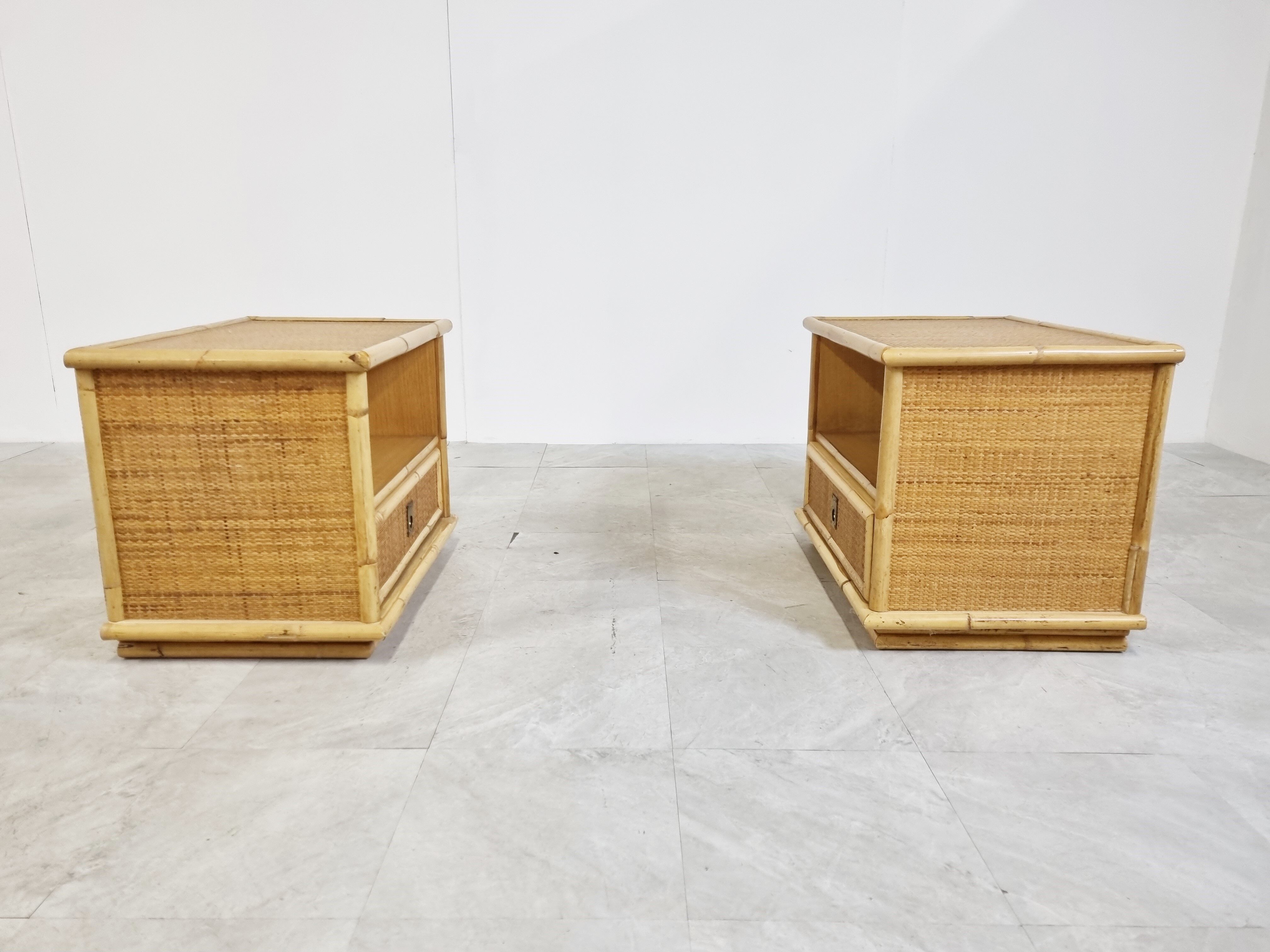 Pair of bedside night stands by Dal Vera 1970s