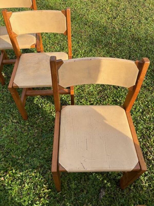 série de 4 chaises Maison Regain vintage 1970