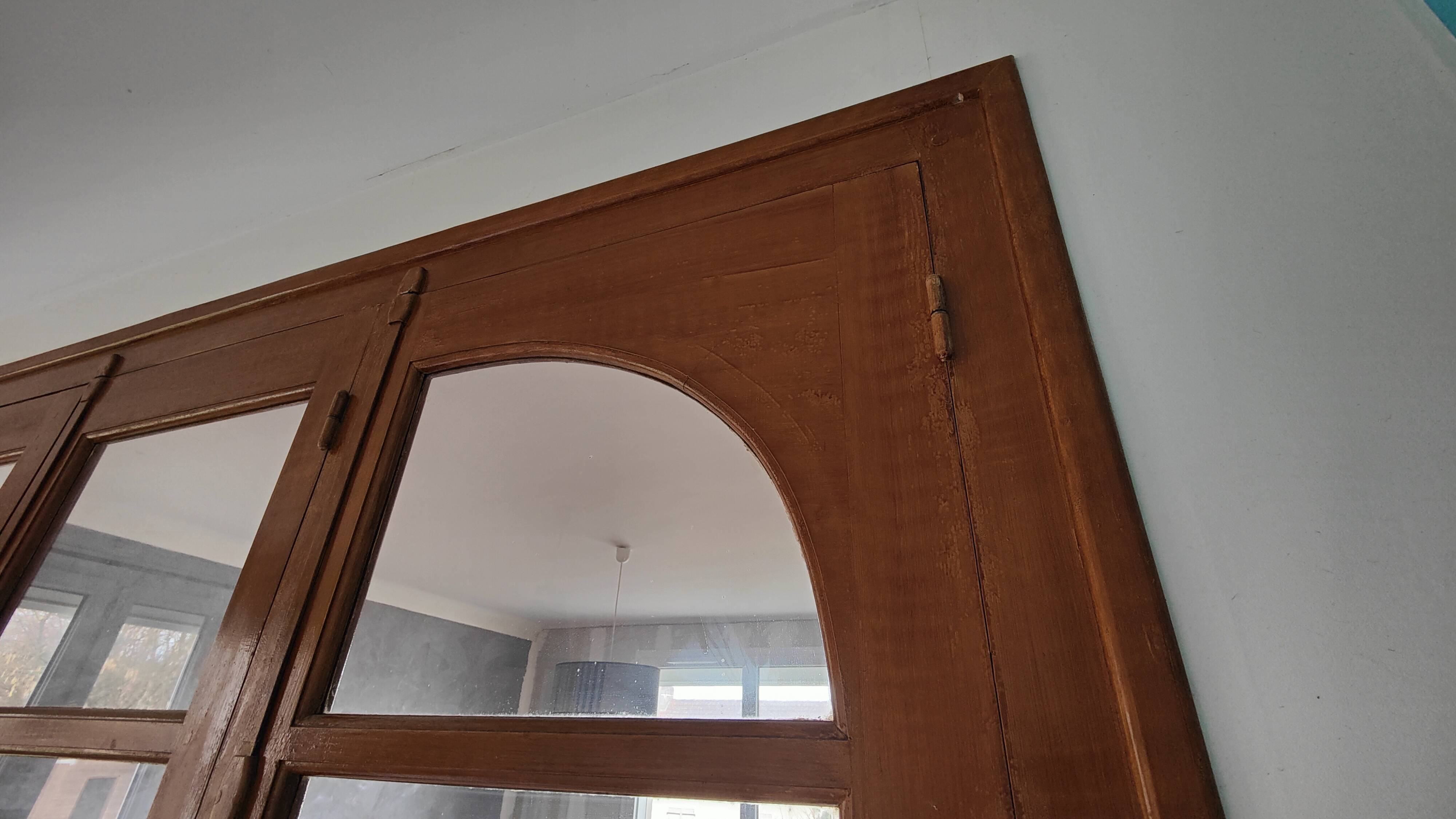 Porte intérieure ancienne vitrée 4 vantaux