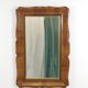 Miroir rectangulaire en bois de cerisier doré sculpté et festonné de style Biedermeier, Vienne