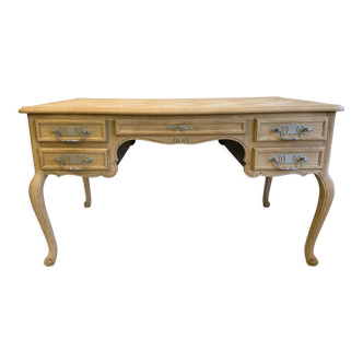 Louis XV style raw oak desk