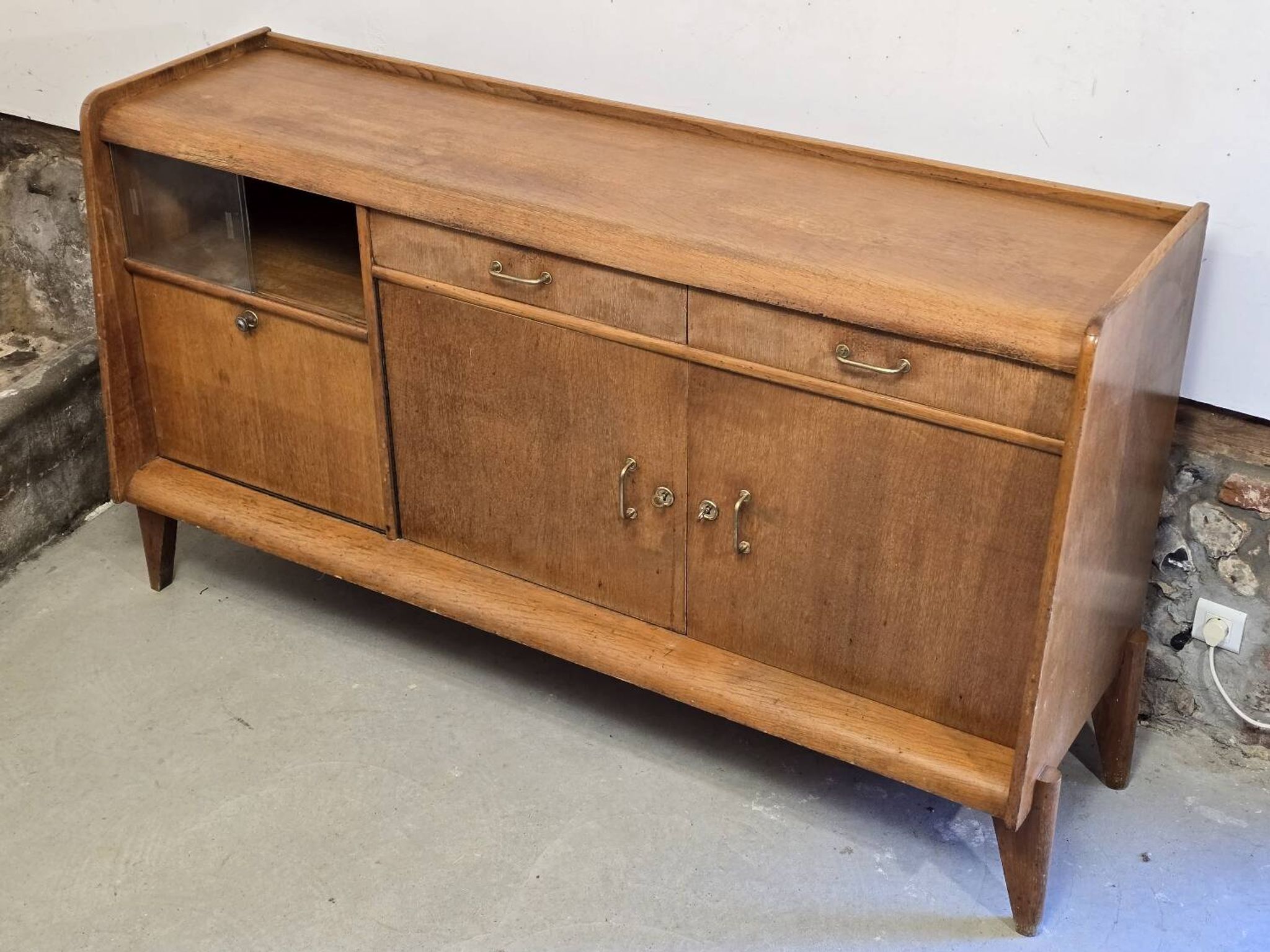 Enfilade 1950 avec vitrine