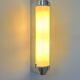 Vintage modernist chrome and opaline wall lamp, France 1980