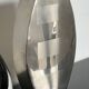 Decorative stainless steel vase with geometrical shapes imprinted, 1970's