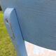 pair of chippy blue paint bistro chairs