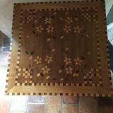 Marquetry table/pedestal table