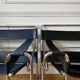 Wassily armchair by Marcel Breuer, midnight blue, Italian edition