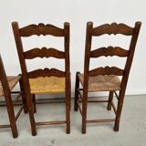 Rustic handcrafted oak chairs 1900