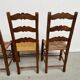 Rustic handcrafted oak chairs 1900