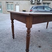 Table de métier ancienne, 2 tiroirs, piètements Louis Philippe