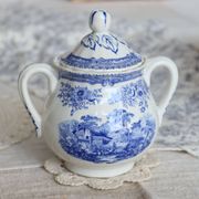Antique Lunéville earthenware sugar bowl
