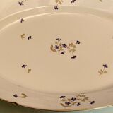 Oval-shaped dish in Limoges porcelain decoration with Louis XV style barbels