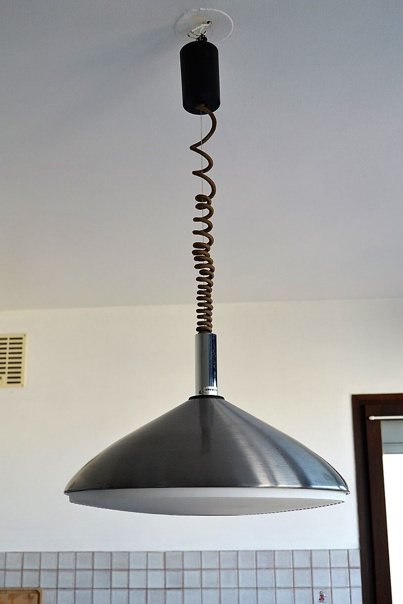 Vintage aluminum  hanging brushed ERCO - Germany s 1970
