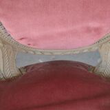 Pair of Louis XVI style cream lacquered chairs around 1900