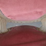 Paire de chaises laquées crème style Louis XVI vers 1900