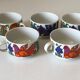Set of 5 cups Acapulco vintage design 1970