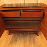 Art deco sideboard in mahogany black marble top