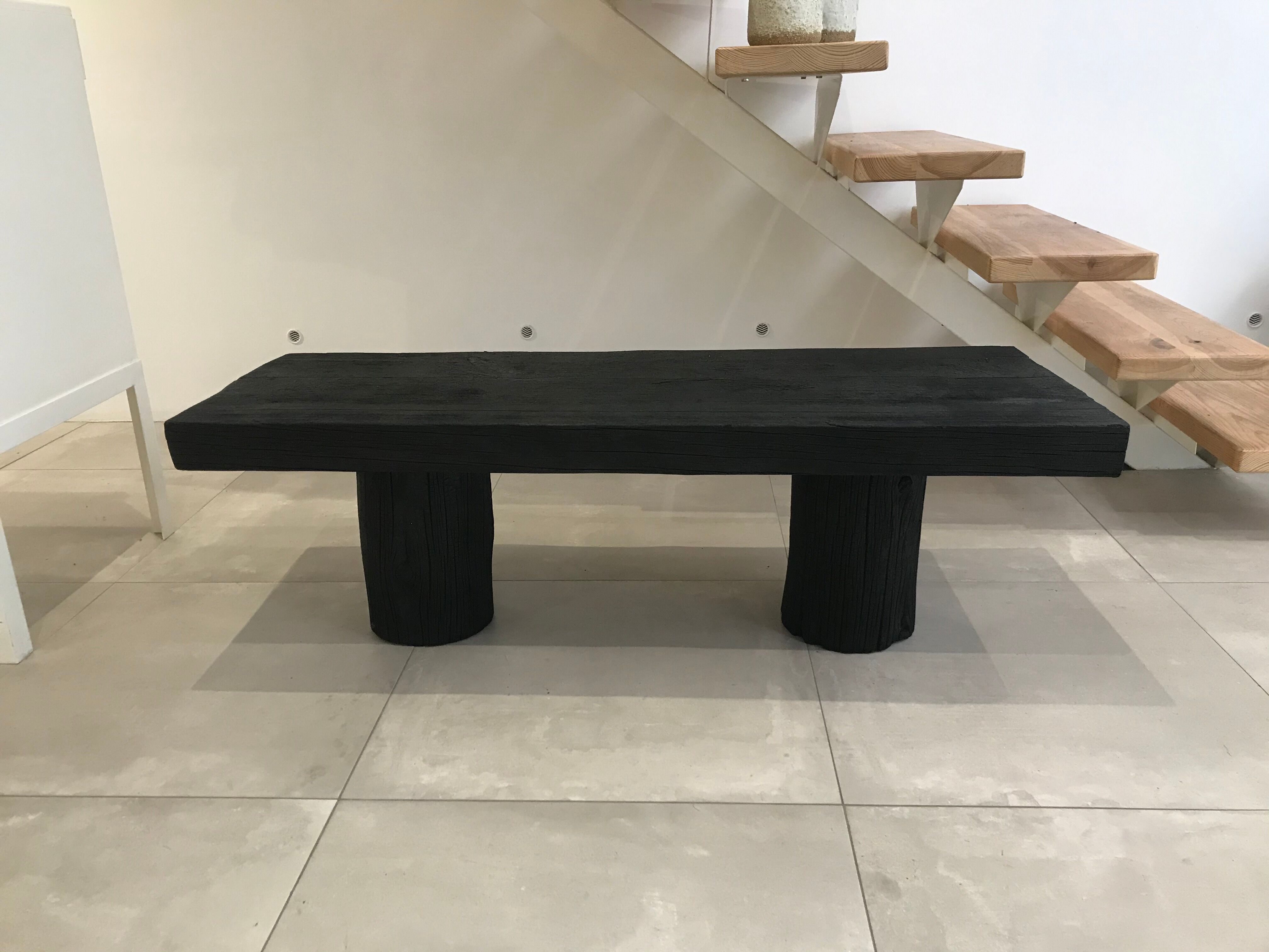 Shou-sugi-ban burnt wood coffee table