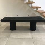 Table basse bois brûlé Shou-sugi-ban