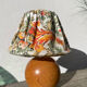 Vintage fabric ball wooden lamp
