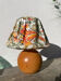 Vintage fabric ball wooden lamp