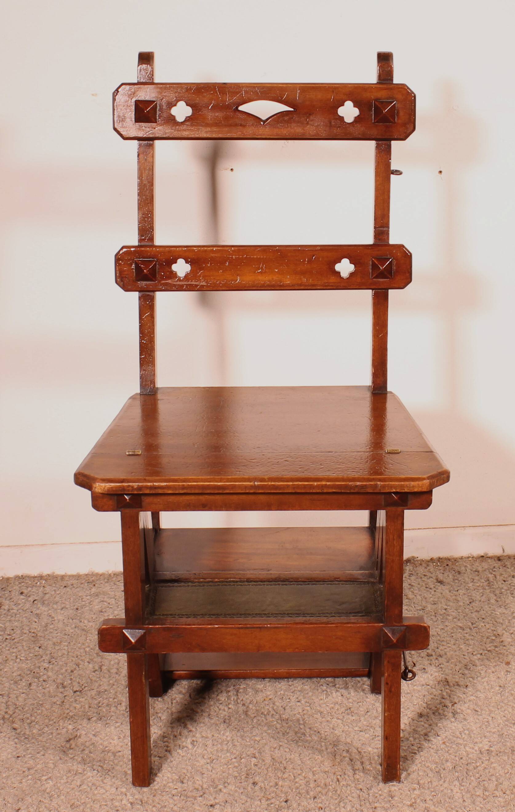 Transformable Library Step Stool into Chair - 19th Century