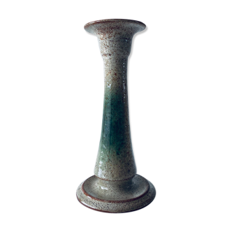 Enamelled terracotta candle holder