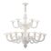 Monumental Contemporary White Rezzonico Murano Glass Chandelier