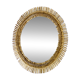Large rattan and bamboo mirror by Franco Albini for Bonacina, Italy 1960s