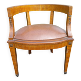 Rosewood and bronze office chair