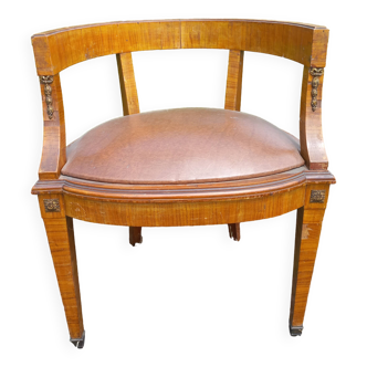 Rosewood and bronze office chair