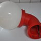 Danish wall light design indus red pipe