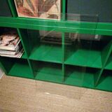 Rattan table and glass