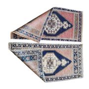 Set of 2 vintage handmade Turkish rugs 48x103 cm