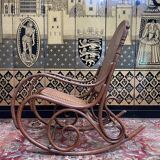 Thonet bentwood and cane rocking chair