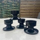 Set of ceramic candle holders