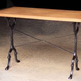 Vintage bistro table, stamped LAFA Aurillac.