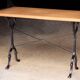 Table de bistrot vintage, estampillée LAFA Aurillac.