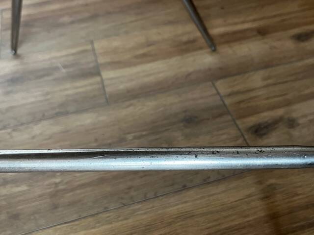 Yamakado chair, chrome and yellow skai