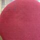 Pair of low tulip stools in red metal 1970