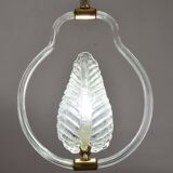 Lovely transparent Art Deco Barovier e Toso pendant light Murano glass, 1930s