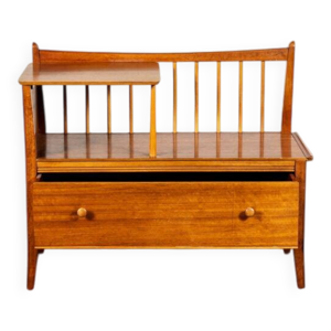 banc téléphone en teck