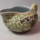 Cruche ou Pot à Lait en Porcelaine Jaune Chinoise Vintage. Signée