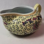 Vintage Chinese Yellow Porcelain Jug or Milk Jug. Signed